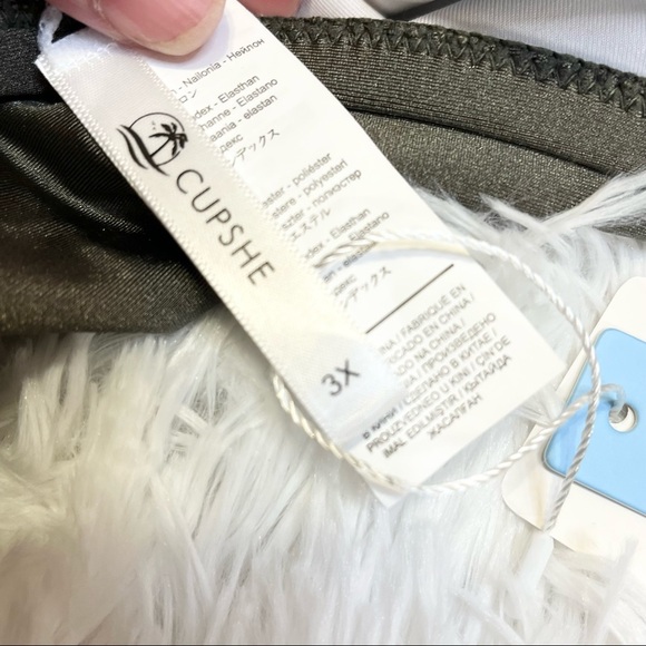 ➕ NWT Cupshe Olive Green Halter One Piece Swimsuit Size 3X - Picture 8 of 11